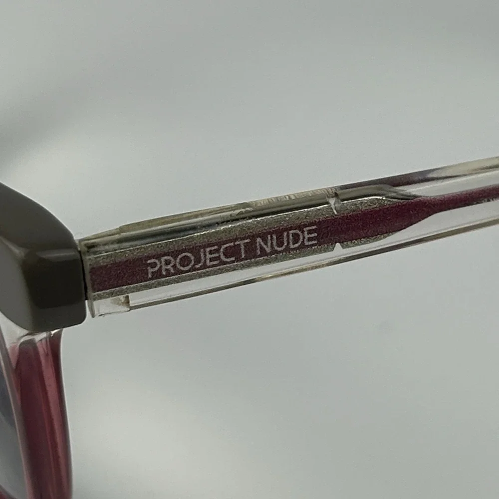Project Nude Women's Eyeglasses Frame Brown & Red Plastic‎ Full Rim 52-16-140 mm
